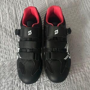 Peloton Black and Red Athletic Shoes